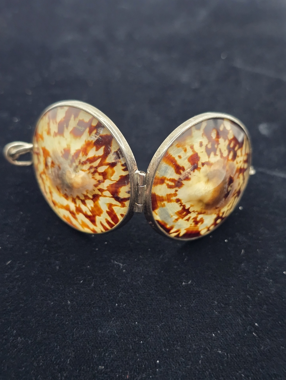 Sterling 925 Limpet Shell Locket Trinket Pendant Pill Box Vintage - Picture 6 of 11
